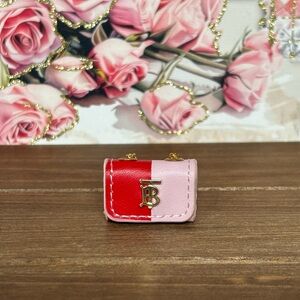 Red and Pink Mini Bag with Gold Chain